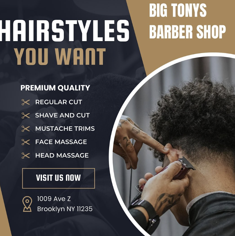 Inside Big Tony's Avenue Z barbershop